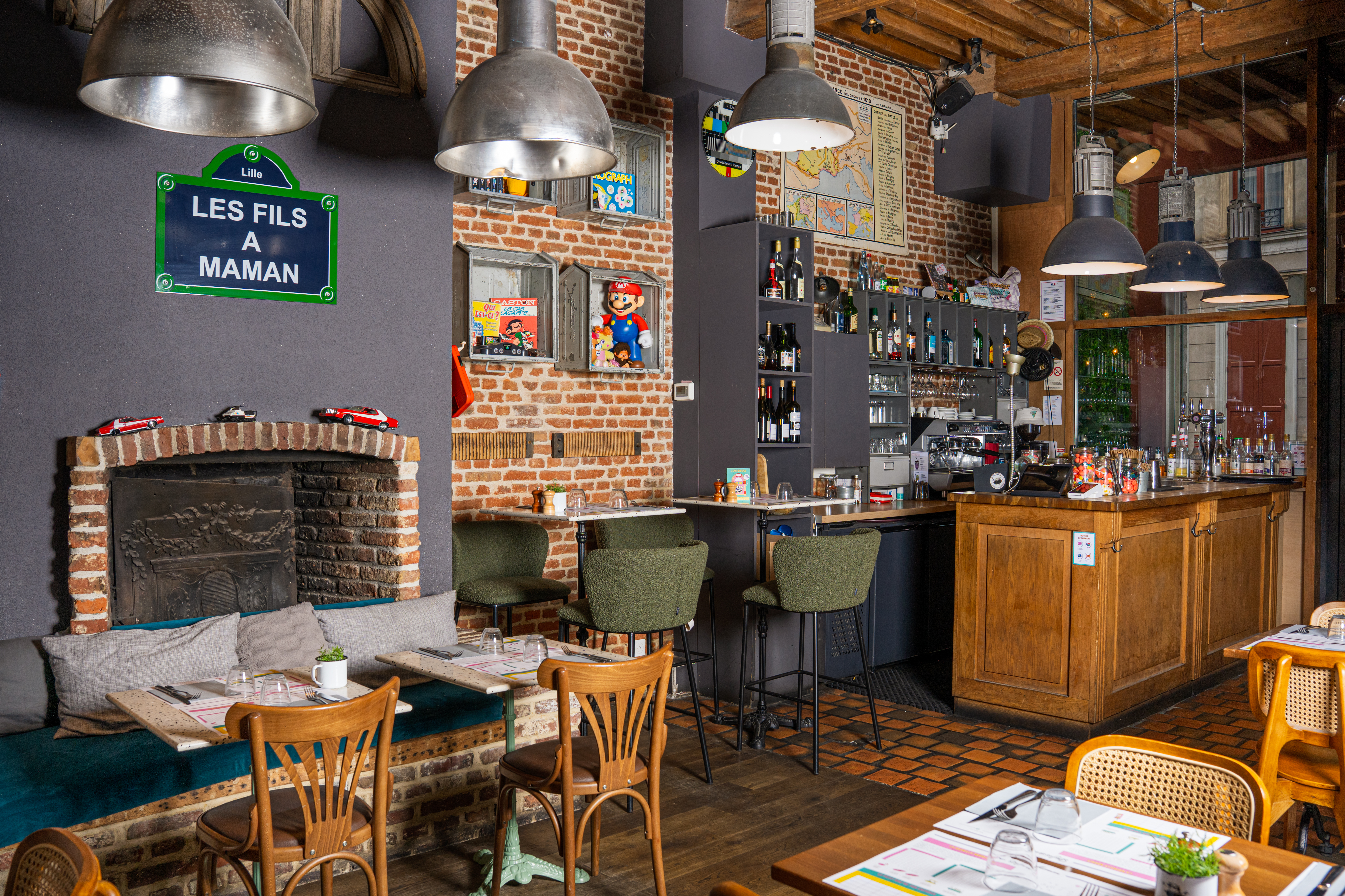 Décoration restaurant sympa à Lille